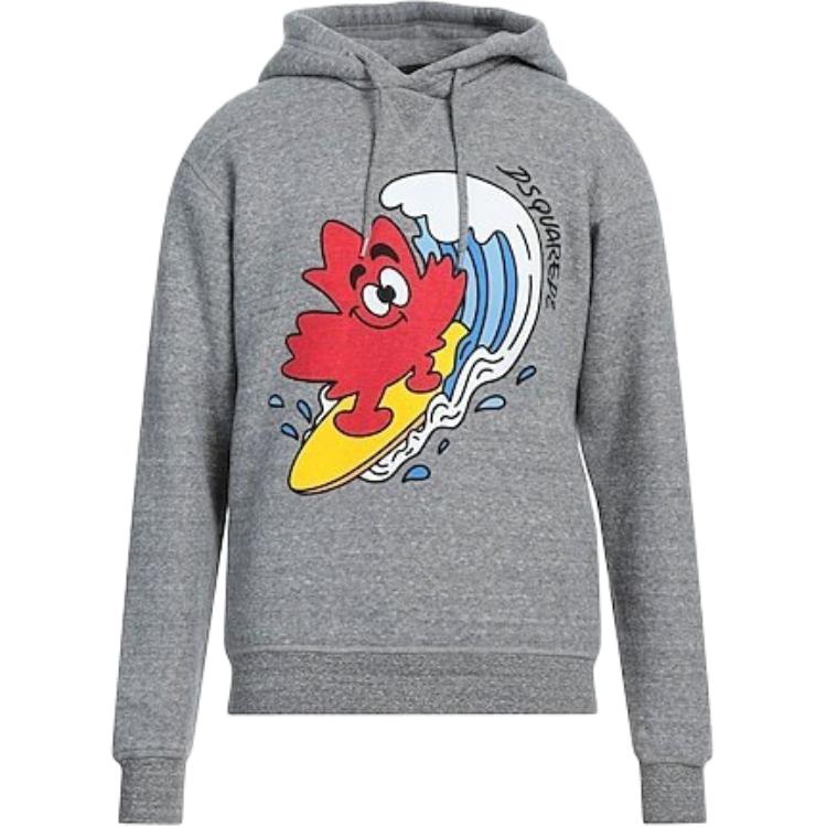 Dsquared2 SS23 Graphic Logo Print Pullover Sweatshirt Grey. S71GU0586S255558-58M