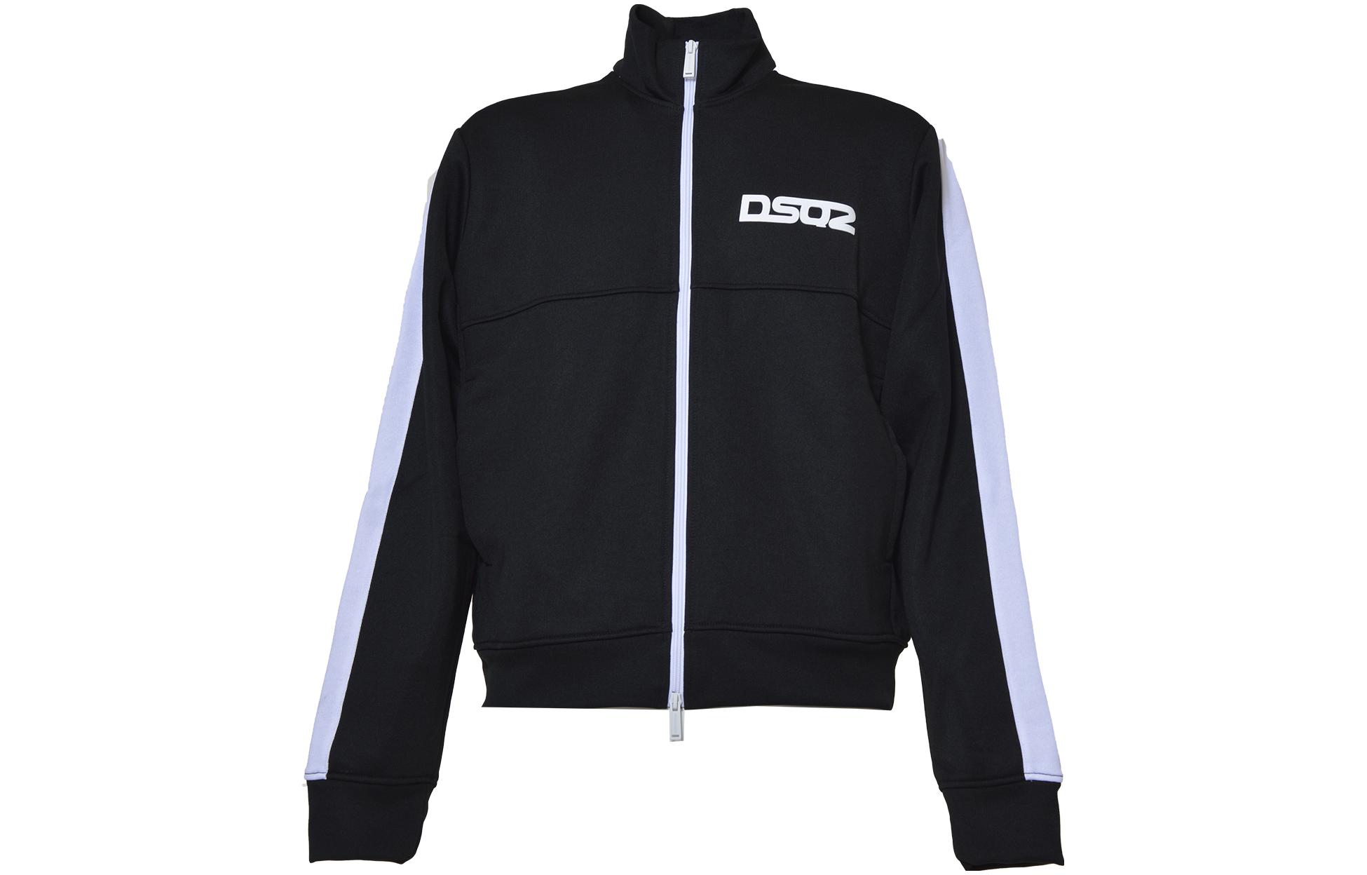 Order DSQUARED2 2023春夏款高领长袖Logo夹克 黑色 S71HG0125S25578-900