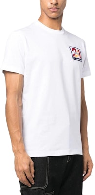 DSQUARED2 SS23 男款白色短袖圓領徽標貼布 T 恤 團隊同款。 S74GD1093S23009-100 Purchase DSQUARED2 SS23 男款白色短袖圓領徽標貼布 T 恤 團隊同款。 S74GD1093S23009-100