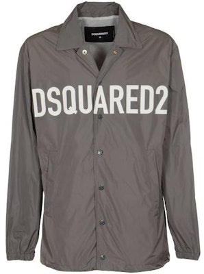 DSQUARED2 SS23 ロゴプリント シングルブレスト シャツジャケット メンズ グレー. S74AM1374S47858-859 Buy DSQUARED2 SS23 ロゴプリント シングルブレスト シャツジャケット メンズ グレー. S74AM1374S47858-859