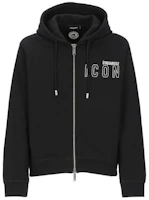 Dsquared2 SS23 Logo Print Zip-Up Hoodie Long Sleeve Men’s BLACK S79HG0008S25516-965 Dsquared2 SS23 Logo Print Zip-Up Hoodie Long Sleeve Men’s BLACK S79HG0008S25516-965