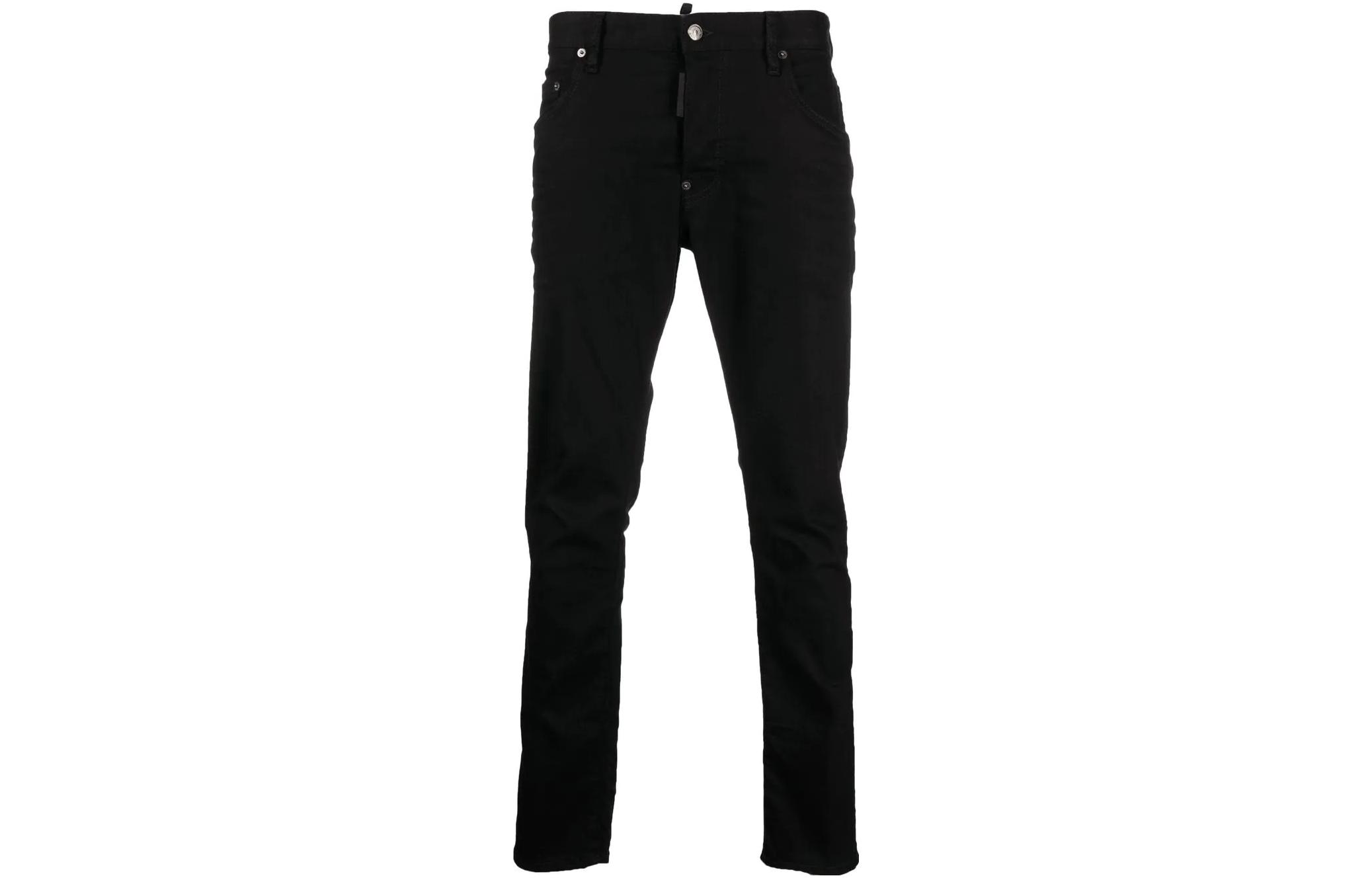 DSQUARED2 SS23 Mid-Rise Slim-Fit Black Jeans for Men. S74LB1282S30730-900 圖 2