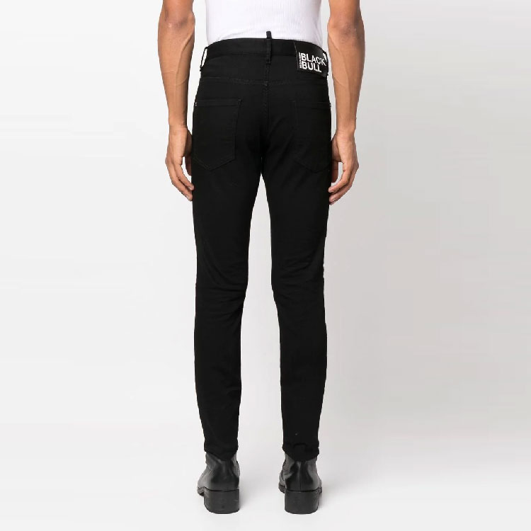 DSQUARED2 SS23 Mid-Rise Slim-Fit Black Jeans for Men. S74LB1282S30730-900 圖 4