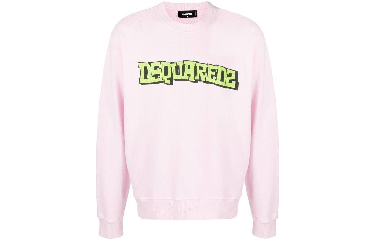 Dsquared2 SS23 Pink Printed Long Sleeve Crewneck Sweatshirt Casual 20XS71GU0588S25140242
