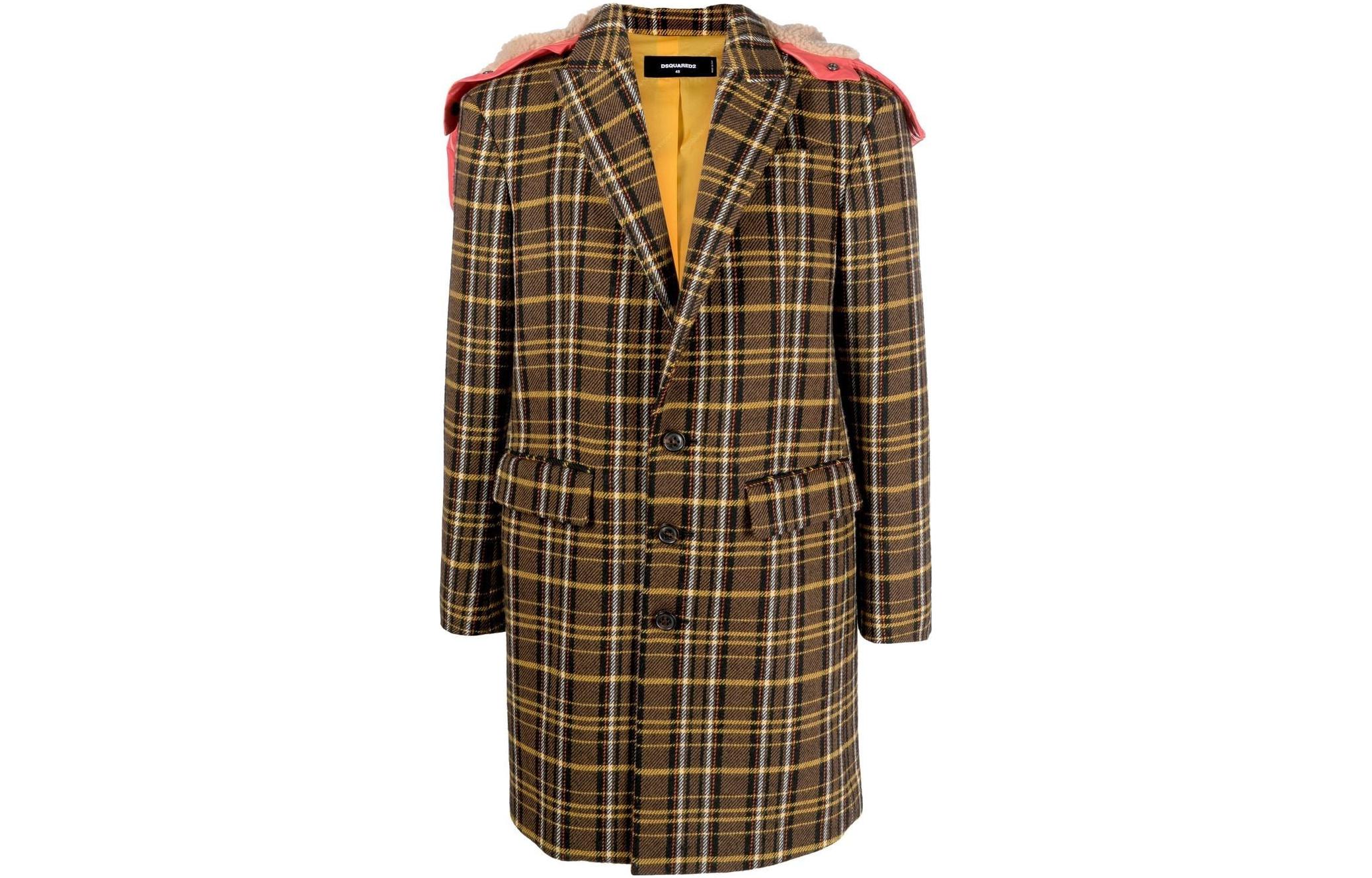 Order DSQUARED2 SS23 格紋連帽中長版外套 多色款 S71AA0430S60403-001F