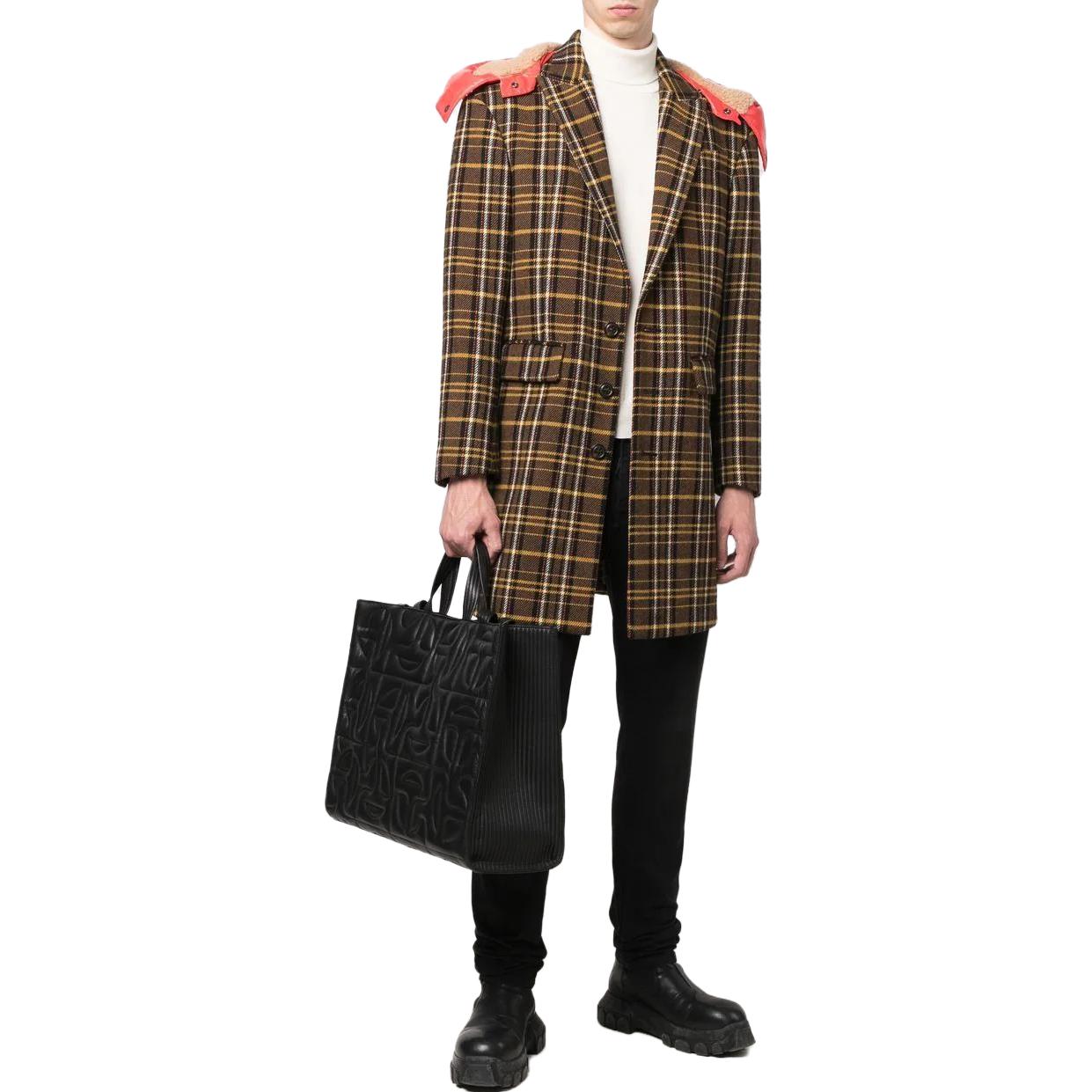 Lookbook DSQUARED2 SS23 格紋連帽中長版外套 多色款 S71AA0430S60403-001F