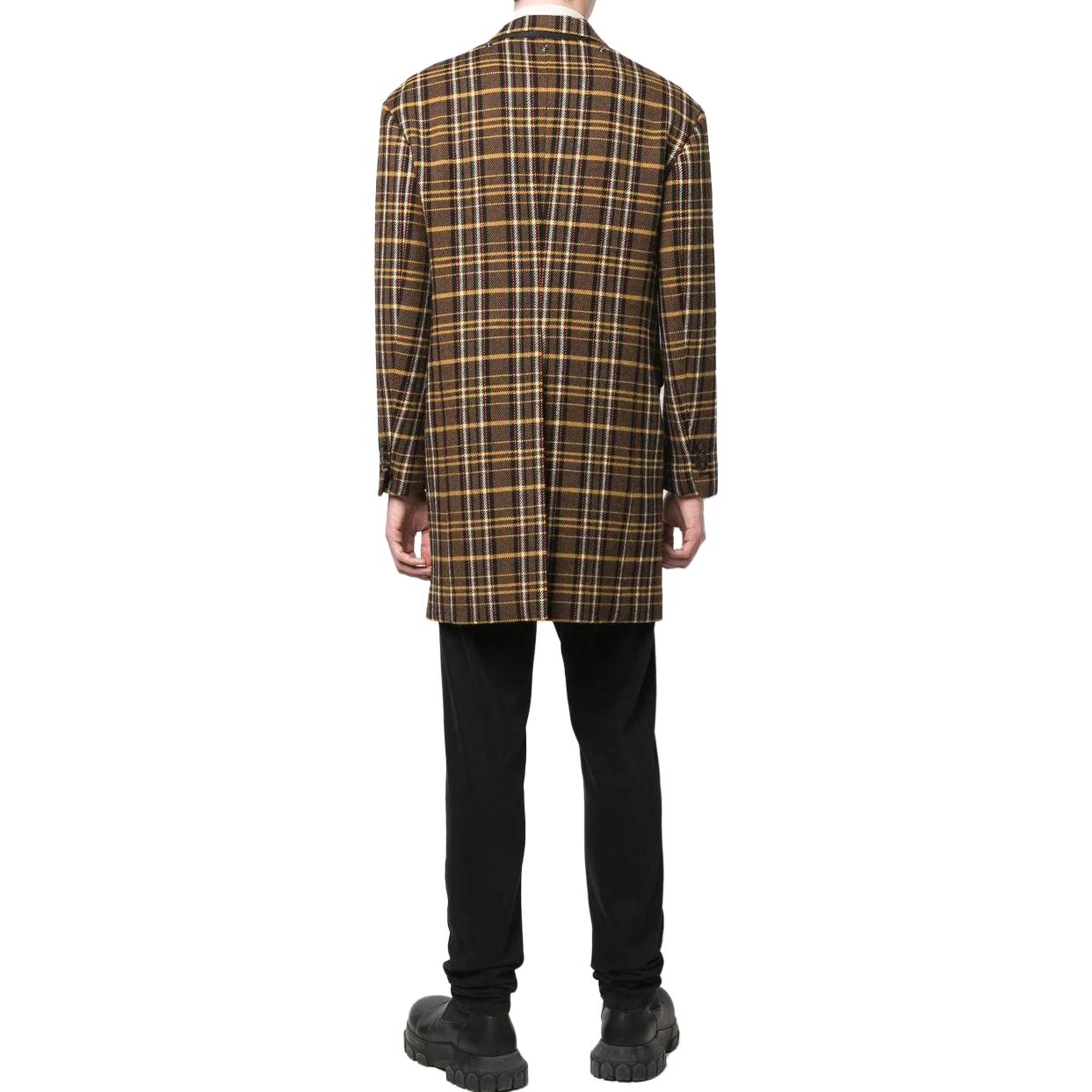 Shop DSQUARED2 SS23 格紋連帽中長版外套 多色款 S71AA0430S60403-001F