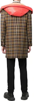 Purchase DSQUARED2 SS23 Plaid Hooded Mid-Length Coat Jacket Multicolor . S71AA0430S60403-001F