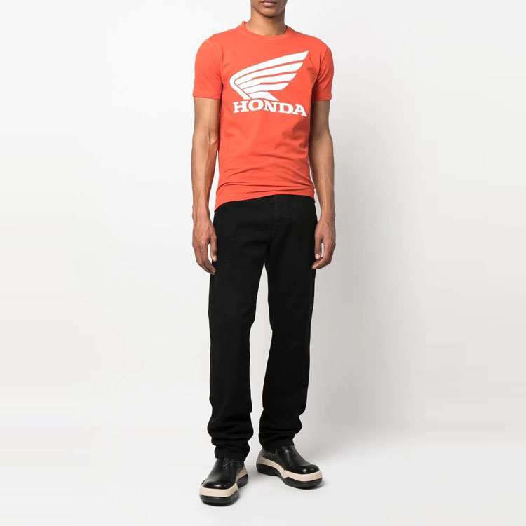 Lookbook DSQUARED2男士红色短袖圆领印花T恤 SS23款 S71GD1254S22507-310