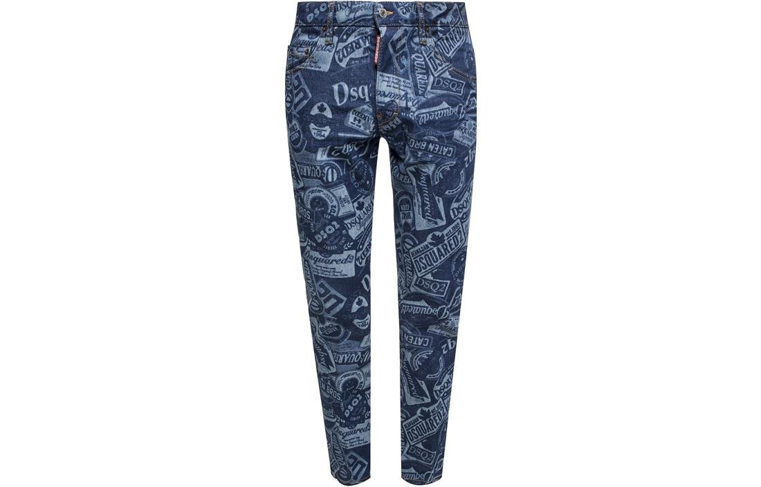 DSQUARED2 SS23 Straight Mid-Rise Letter Print Jeans Men’s Blue. S74LB0622-S30662-470 圖 2