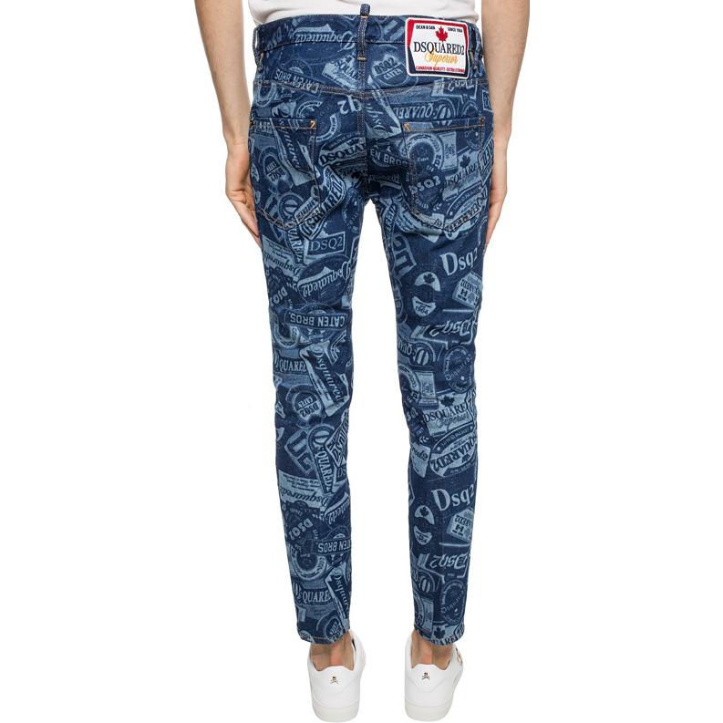 DSQUARED2 SS23 Straight Mid-Rise Letter Print Jeans Men’s Blue. S74LB0622-S30662-470 圖 5