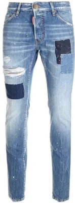 DSQUARED2 SS23 Straight Patchwork Jeans Men’s Blue S74LB1350S30309470 Order DSQUARED2 SS23 Straight Patchwork Jeans Men’s Blue S74LB1350S30309470