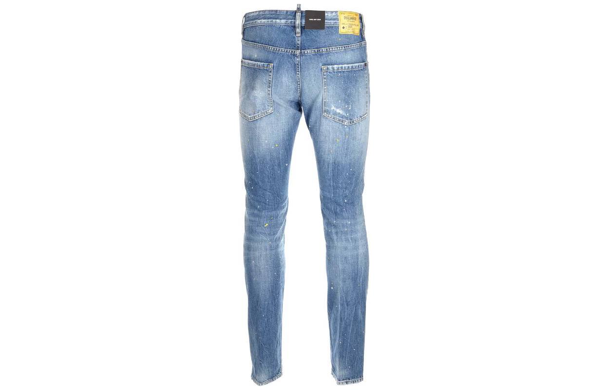 DSQUARED2 SS23 Straight Patchwork Jeans Men’s Blue S74LB1350S30309470 圖 3