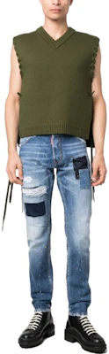 DSQUARED2 SS23 Straight Patchwork Jeans Men’s Blue S74LB1350S30309470 Shop DSQUARED2 SS23 Straight Patchwork Jeans Men’s Blue S74LB1350S30309470