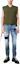 Shop DSQUARED2 SS23 Straight Patchwork Jeans Men’s Blue S74LB1350S30309470
