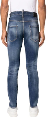 DSQUARED2 SS23 水洗直筒牛仔褲 男士 靛藍色 S74LB1281S30664-470 Shop DSQUARED2 SS23 水洗直筒牛仔褲 男士 靛藍色 S74LB1281S30664-470