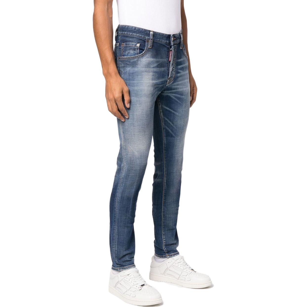 DSQUARED2 SS23 Washed Straight Fit Denim Jeans Men Indigo Blue S74LB1281S30664-470 圖 5