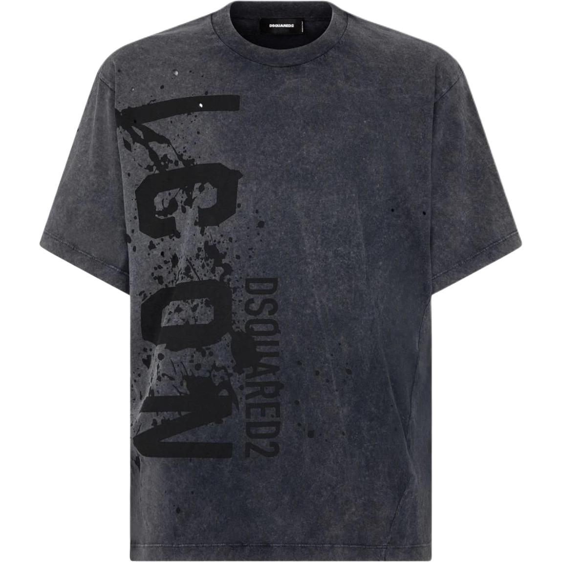 DSQUARED2 SS24  Logo Print Short Sleeve T-Shirt Dark Grey. S79GC0085S21600-814