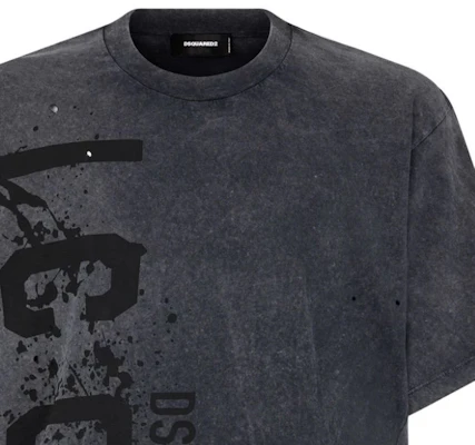 DSQUARED2 SS24 Logo Cetakan Baju-T Lengan Pendek Kelabu Gelap. S79GC0085S21600-814 Shop DSQUARED2 SS24 Logo Cetakan Baju-T Lengan Pendek Kelabu Gelap. S79GC0085S21600-814