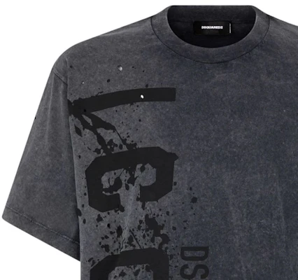 DSQUARED2 SS24 Logo Cetakan Baju-T Lengan Pendek Kelabu Gelap. S79GC0085S21600-814 Purchase DSQUARED2 SS24 Logo Cetakan Baju-T Lengan Pendek Kelabu Gelap. S79GC0085S21600-814