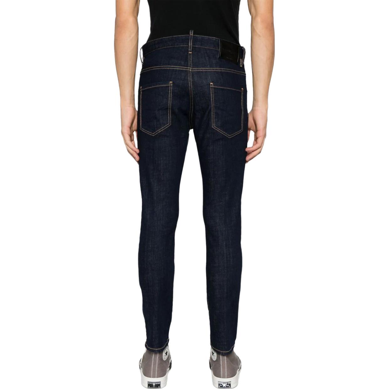 DSQUARED2 SS24  Mid-Rise Slim Stretch Jeans Indigo Blue S74LB1425S30664-470 圖 4
