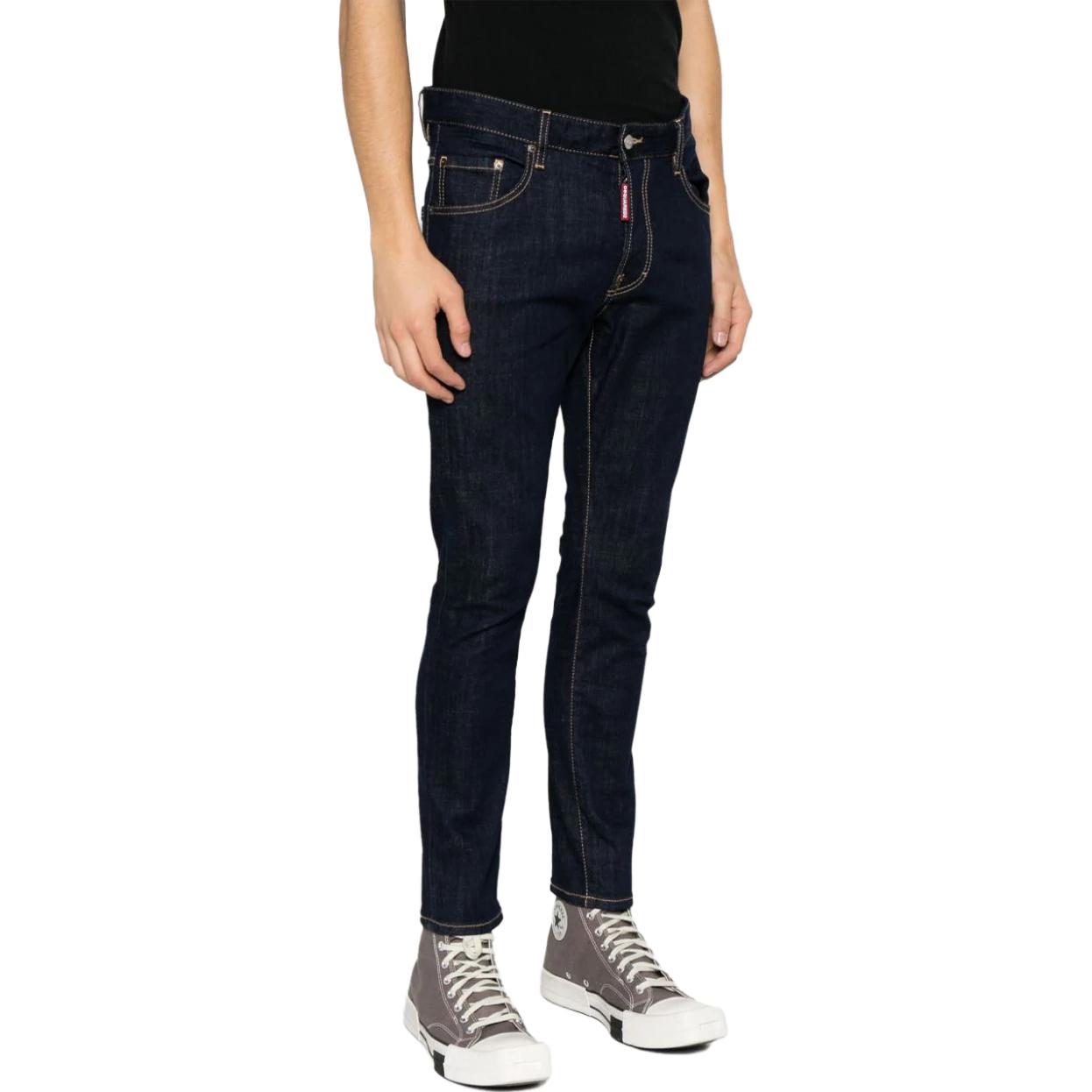 DSQUARED2 SS24  Mid-Rise Slim Stretch Jeans Indigo Blue S74LB1425S30664-470 圖 5