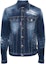 Buy DSQUARED2 SS24 Jaket Denim Single-Breasted Ripped Detail Biru. S71AN0531S30342-470