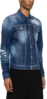 DSQUARED2 SS24 Jaket Denim Single-Breasted Ripped Detail Biru. S71AN0531S30342-470 Purchase DSQUARED2 SS24 Jaket Denim Single-Breasted Ripped Detail Biru. S71AN0531S30342-470