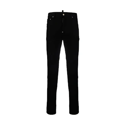 DSQUARED2 SS24 Slim Fit Stretch Mid-Rise Black Jeans S74LB1426S30564-900