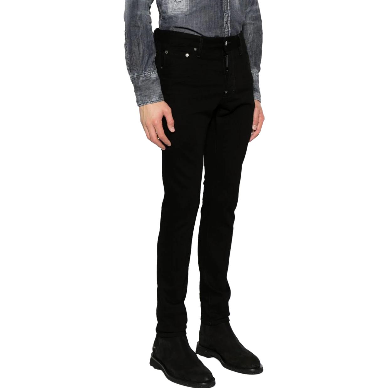 DSQUARED2 SS24  Slim Fit Stretch Mid-Rise Black Jeans S74LB1426S30564-900 圖 5