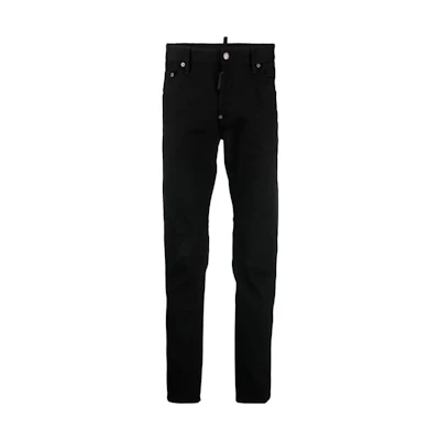 DSQUARED2 SS24 Slim Fit Stretch Mid-Rise Jeans Black S74LB1427S30564-900