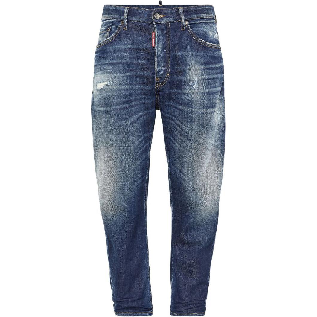 DSQUARED2 SS24  Straight-Leg Washed Zipper Pocket Jeans Navy Blue S74LB1576S30342-470 圖 2