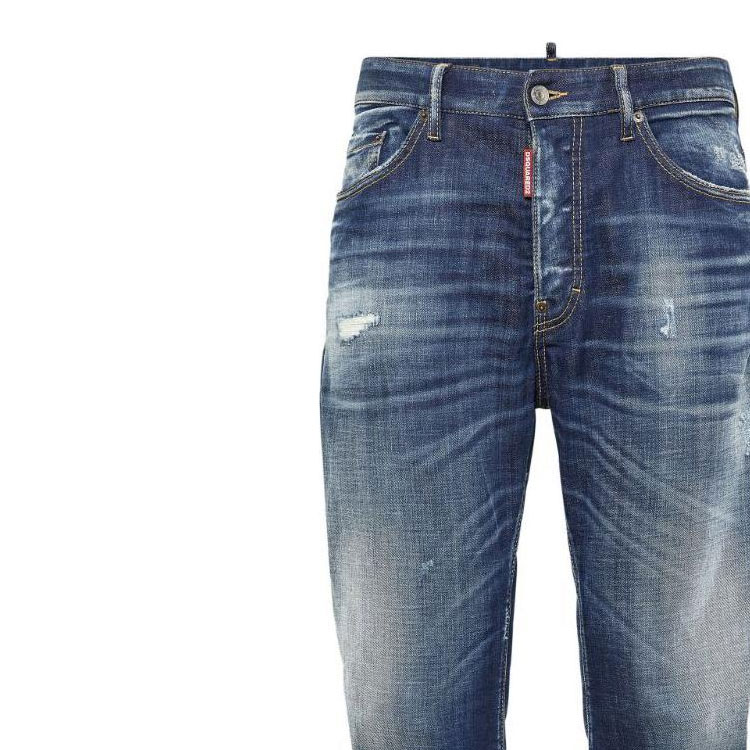 DSQUARED2 SS24  Straight-Leg Washed Zipper Pocket Jeans Navy Blue S74LB1576S30342-470 圖 7