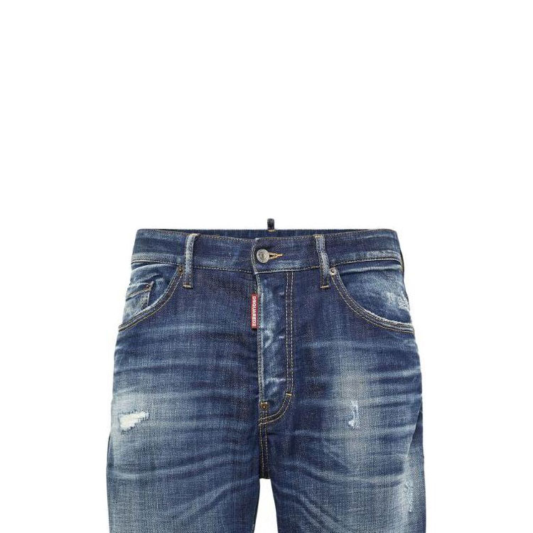 DSQUARED2 SS24  Straight-Leg Washed Zipper Pocket Jeans Navy Blue S74LB1576S30342-470 圖 8