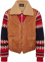 DSQUARED2 SS24 Abstract Pattern Leather Jacket Brown Long Sleeve S71AN0556S47858 DSQUARED2 SS24 Abstract Pattern Leather Jacket Brown Long Sleeve S71AN0556S47858