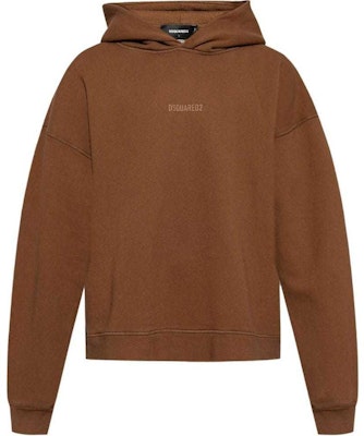 DSQUARED2 SS24 Hoodie Cokelat dengan Logo Huruf Cetak Warna Polos. S74GU0827D25001 Order DSQUARED2 SS24 Hoodie Cokelat dengan Logo Huruf Cetak Warna Polos. S74GU0827D25001