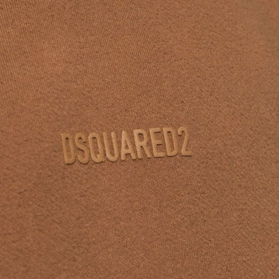 DSQUARED2 SS24 Hoodie Cokelat dengan Logo Huruf Cetak Warna Polos. S74GU0827D25001 Details for DSQUARED2 SS24 Hoodie Cokelat dengan Logo Huruf Cetak Warna Polos. S74GU0827D25001