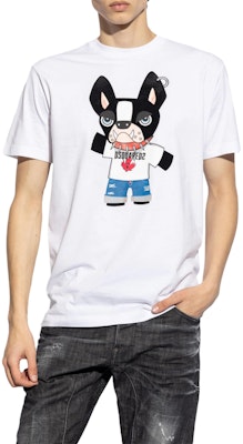 DSQUARED2 SS24 卡通标志图案圆领T恤 白色 S74GD1325D20020-100 Lookbook DSQUARED2 SS24 卡通标志图案圆领T恤 白色 S74GD1325D20020-100