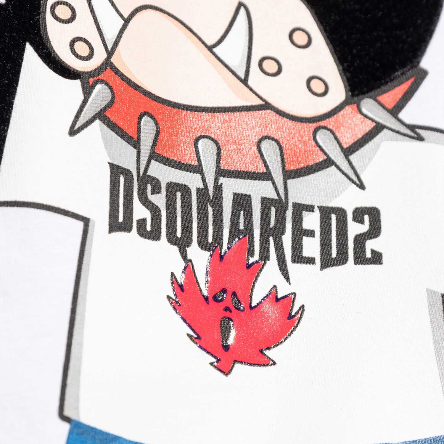 Details for DSQUARED2 SS24 卡通标志图案圆领T恤 白色 S74GD1325D20020-100