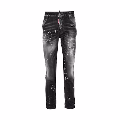 DSQUARED2 SS24 Distressed Button Slim Fit Jeans Men Smoke Black. S71LB1373S30503-900