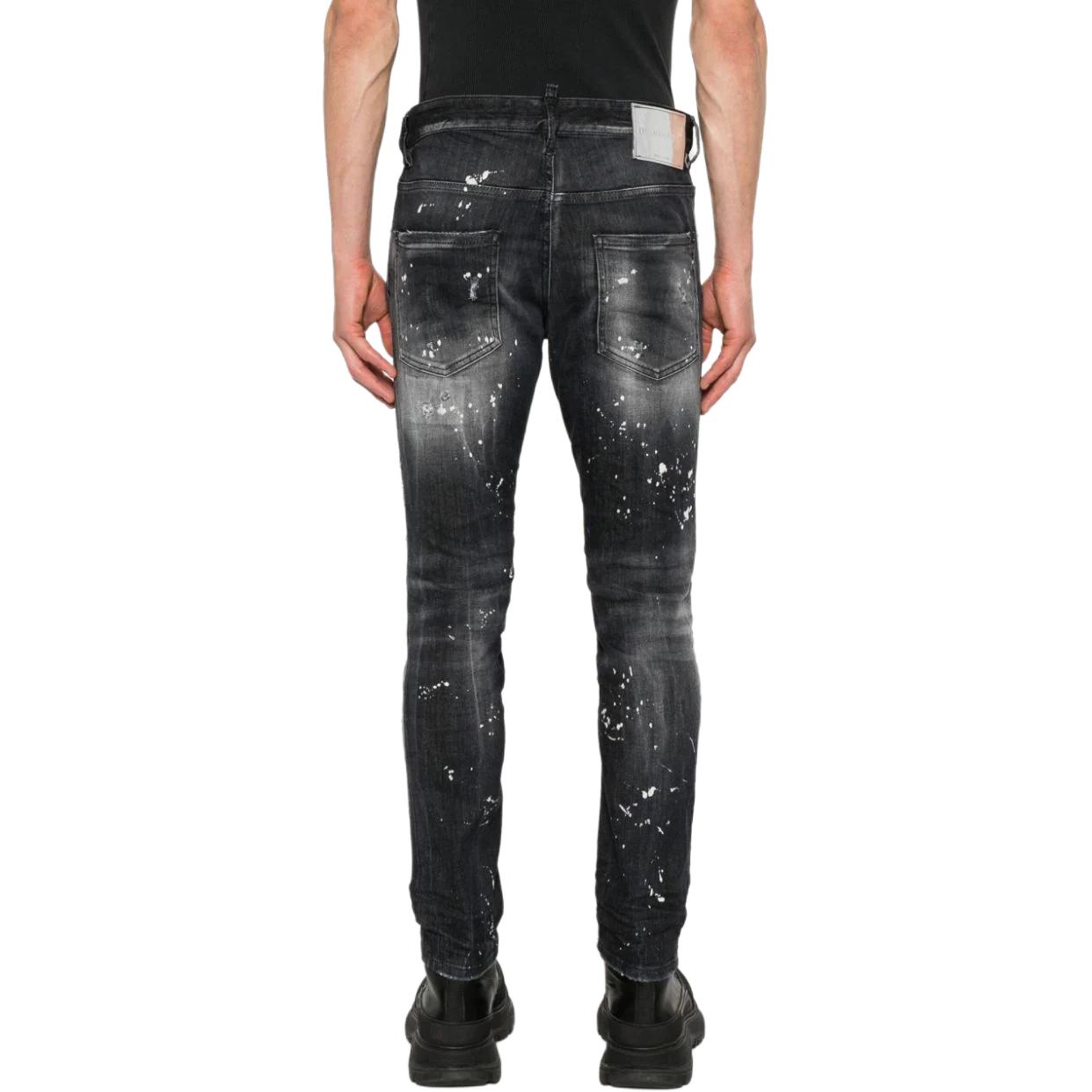 DSQUARED2 SS24 Distressed Button Slim Fit Jeans Men Smoke Black. S71LB1373S30503-900 圖 4
