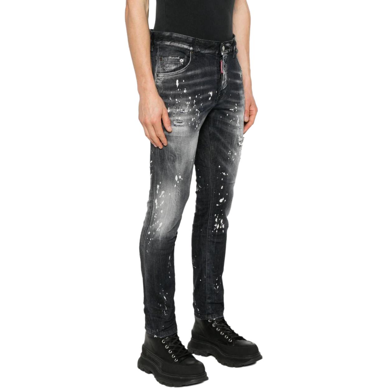 DSQUARED2 SS24 Distressed Button Slim Fit Jeans Men Smoke Black. S71LB1373S30503-900 圖 5