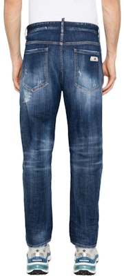 DSQUARED2 SS24 男士蓝色直筒破洞牛仔裤 S71LB1366S30342-470 Shop DSQUARED2 SS24 男士蓝色直筒破洞牛仔裤 S71LB1366S30342-470