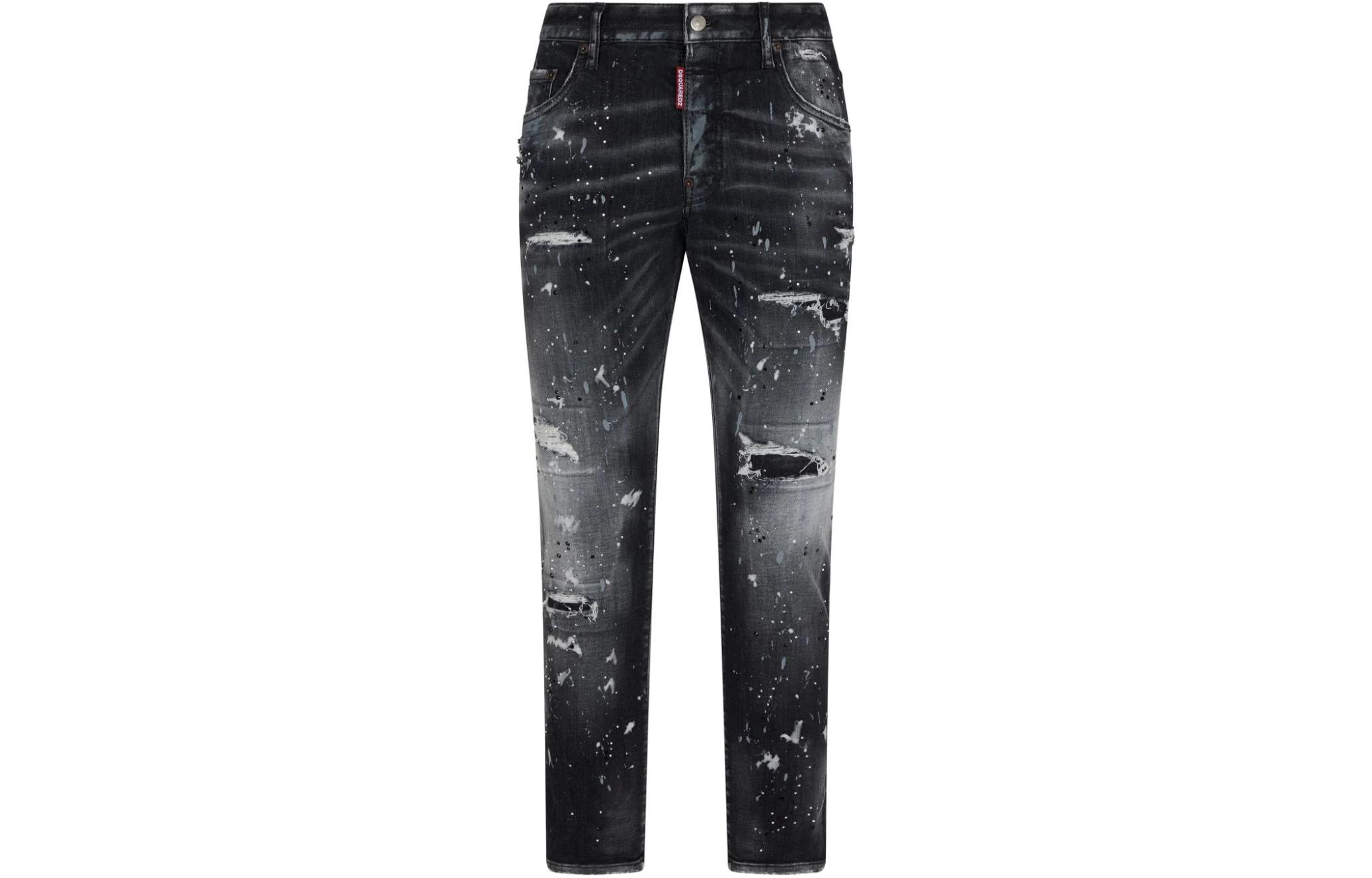 DSQUARED2 SS24 Distressed Paint Splatter Jeans Men Black S71LB1396S30503-900 圖 2