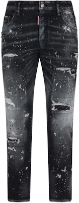 DSQUARED2 SS24 Distressed Paint Splatter Jeans Men Black S71LB1396S30503-900 Order DSQUARED2 SS24 Distressed Paint Splatter Jeans Men Black S71LB1396S30503-900