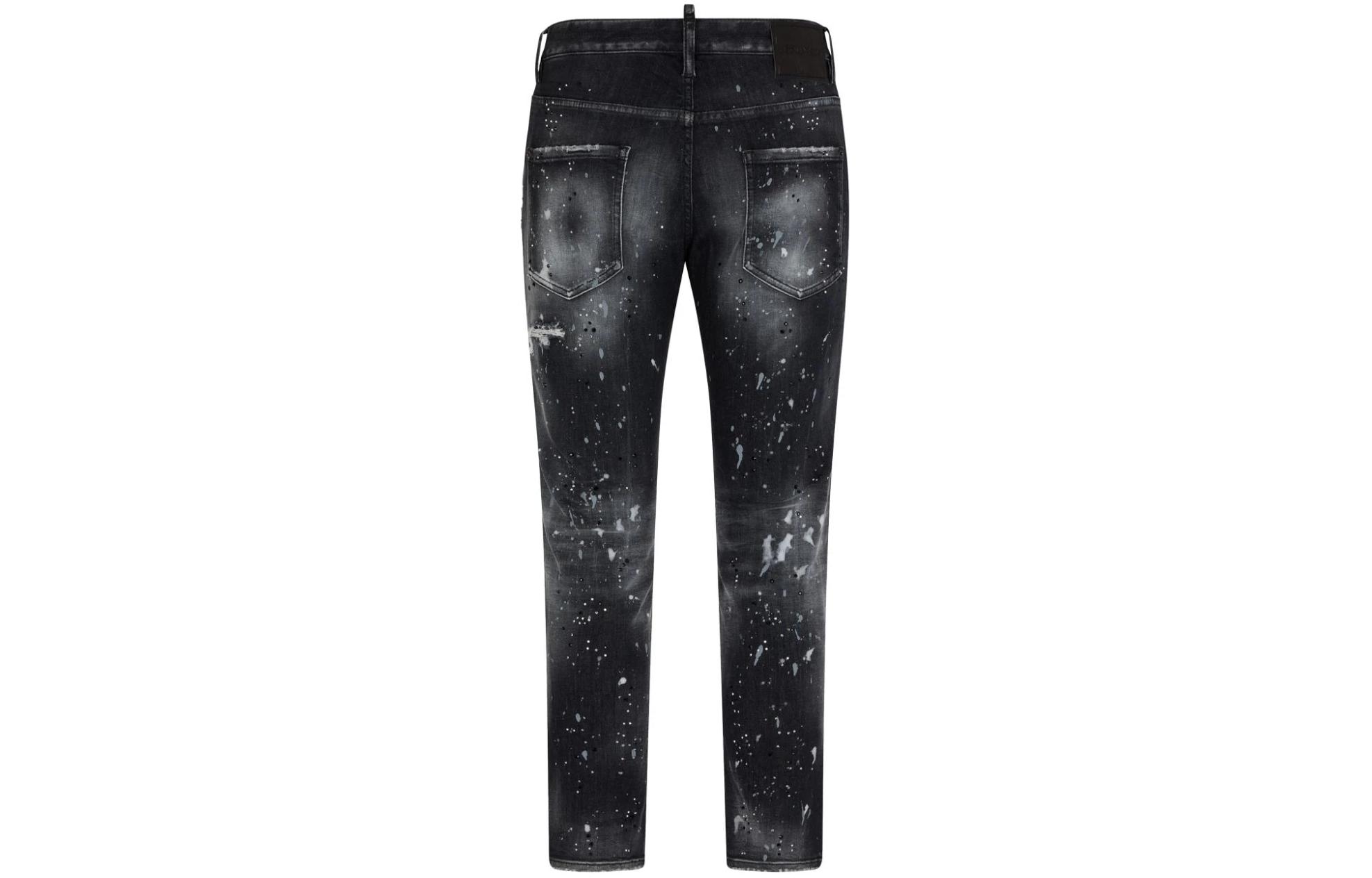 DSQUARED2 SS24 Distressed Paint Splatter Jeans Men Black S71LB1396S30503-900 圖 3