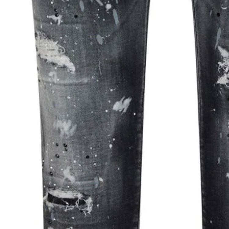 DSQUARED2 SS24 Distressed Paint Splatter Jeans Men Black S71LB1396S30503-900 圖 7