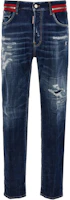 DSQUARED2 SS24 Distressed Ripped Pocket Button Jeans Navy Blue Men. S71LB1349S30342-470 DSQUARED2 SS24 Distressed Ripped Pocket Button Jeans Navy Blue Men. S71LB1349S30342-470