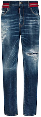 DSQUARED2 SS24 Distressed Ripped Pocket Button Jeans Navy Blue Men. S71LB1349S30342-470 Order DSQUARED2 SS24 Distressed Ripped Pocket Button Jeans Navy Blue Men. S71LB1349S30342-470