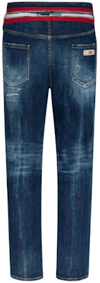 DSQUARED2 SS24 Distressed Ripped Pocket Button Jeans Navy Blue Men. S71LB1349S30342-470 Lookbook DSQUARED2 SS24 Distressed Ripped Pocket Button Jeans Navy Blue Men. S71LB1349S30342-470